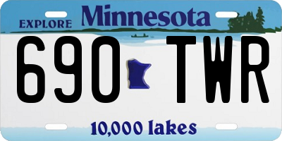 MN license plate 690TWR