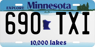 MN license plate 690TXI