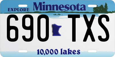 MN license plate 690TXS