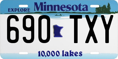 MN license plate 690TXY
