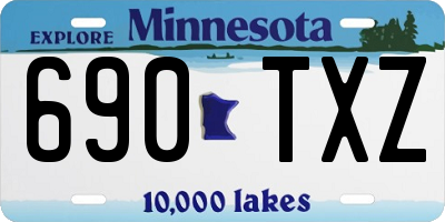 MN license plate 690TXZ