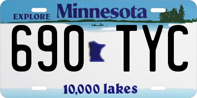 MN license plate 690TYC