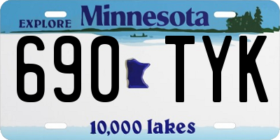MN license plate 690TYK