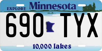 MN license plate 690TYX