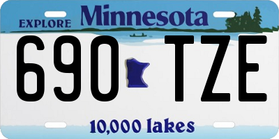 MN license plate 690TZE