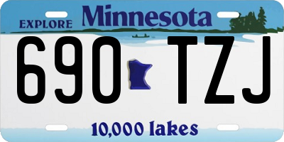 MN license plate 690TZJ