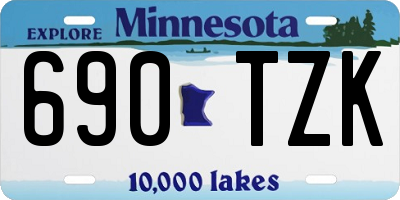 MN license plate 690TZK