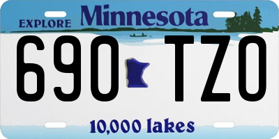 MN license plate 690TZO