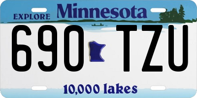 MN license plate 690TZU