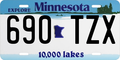 MN license plate 690TZX
