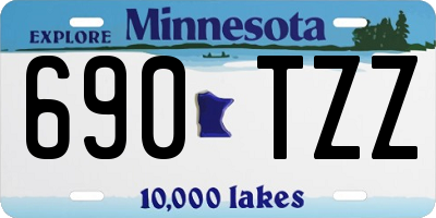 MN license plate 690TZZ
