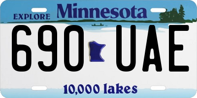 MN license plate 690UAE