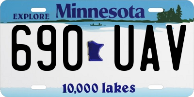 MN license plate 690UAV