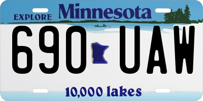 MN license plate 690UAW