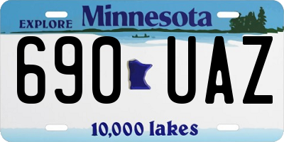 MN license plate 690UAZ