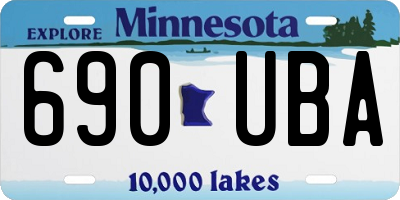 MN license plate 690UBA