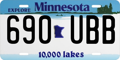 MN license plate 690UBB