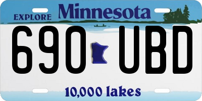 MN license plate 690UBD