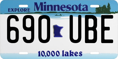 MN license plate 690UBE