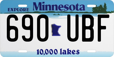 MN license plate 690UBF