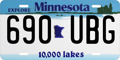 MN license plate 690UBG