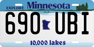 MN license plate 690UBI