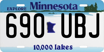 MN license plate 690UBJ