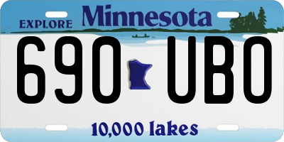 MN license plate 690UBO