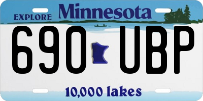 MN license plate 690UBP