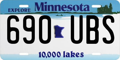 MN license plate 690UBS