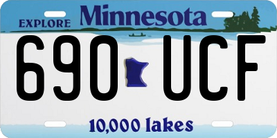 MN license plate 690UCF