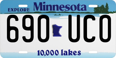 MN license plate 690UCO