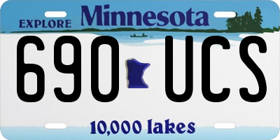 MN license plate 690UCS