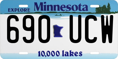 MN license plate 690UCW