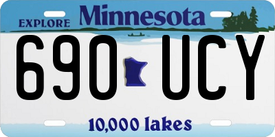 MN license plate 690UCY