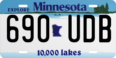 MN license plate 690UDB