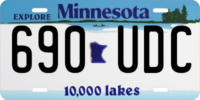 MN license plate 690UDC