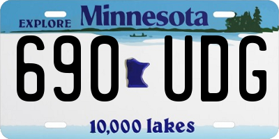 MN license plate 690UDG