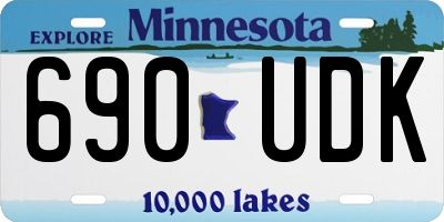 MN license plate 690UDK