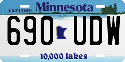 MN license plate 690UDW