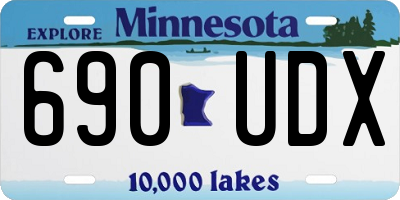 MN license plate 690UDX