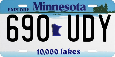 MN license plate 690UDY