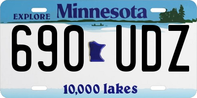 MN license plate 690UDZ