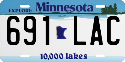 MN license plate 691LAC