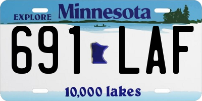 MN license plate 691LAF