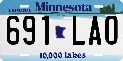 MN license plate 691LAO