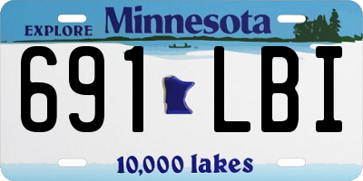 MN license plate 691LBI
