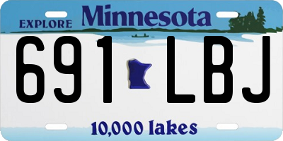 MN license plate 691LBJ