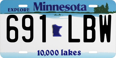 MN license plate 691LBW