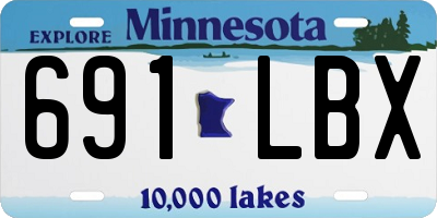 MN license plate 691LBX